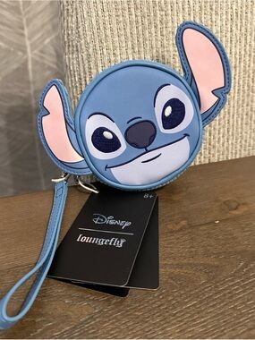 NWT Disney Loungefly Lilo Stitch Figural Stitch Corduroy Coin Purse Wristlet